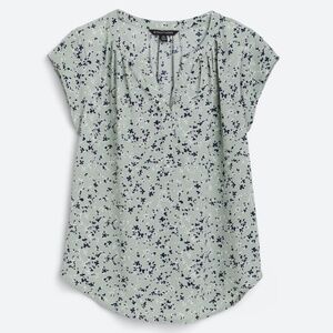 41 Hawthorn Morey Split Neck Short Sleeve Blouse - Size XL Petite (EUC)